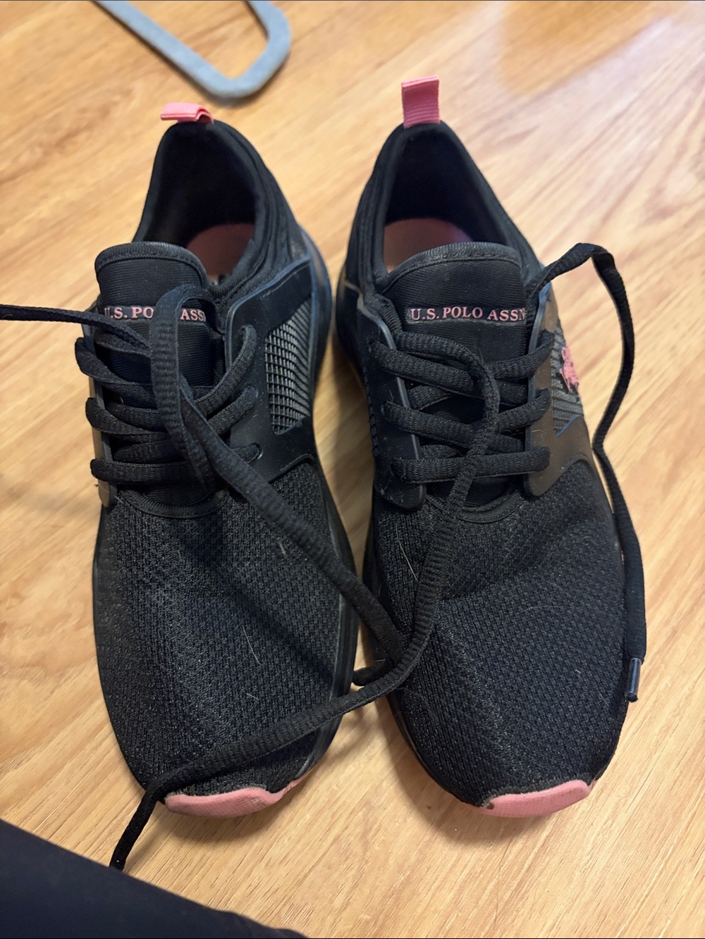 U.S. Polo Assn. Black & Pink Women's Athletic Sneakers